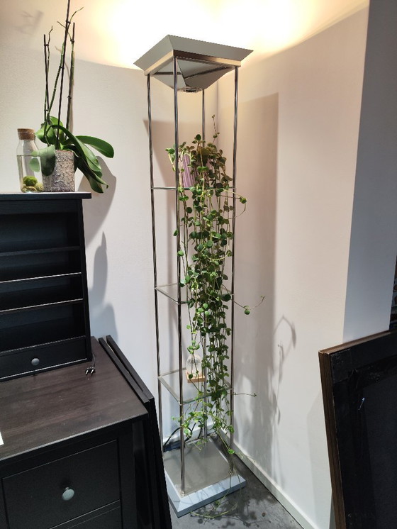 Image 1 of Vintage Deknudt floor lamp and display case