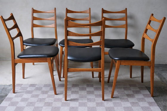 Image 1 of Vintage set van 6 eetkamer stoelen Baehre Mignon