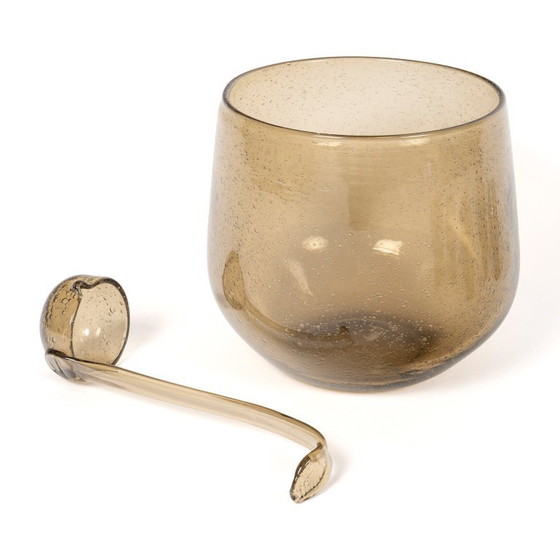 Orangenlimonaden-Set aus Blasenglas von Verrerie de Biot, ca. 1970 – Gläser & Karaffe (photo 6 of 8)