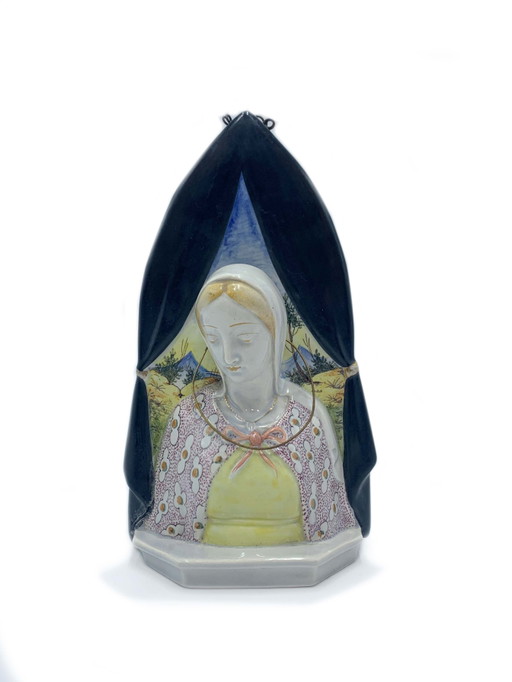 1950s Colonnata Ceramic Madonna Sculpture