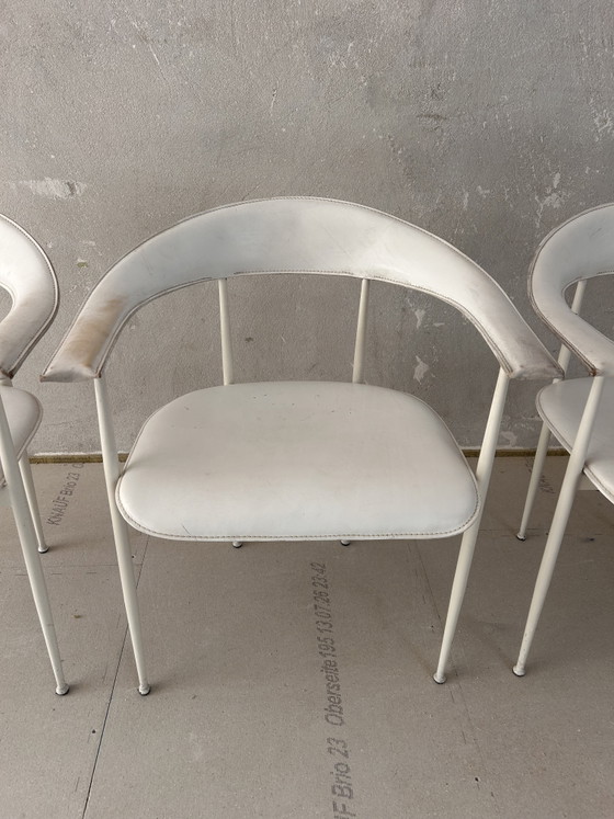 4x Fasem Chairs – Dining chairs, Leather, Metal (photo 4 of 8)