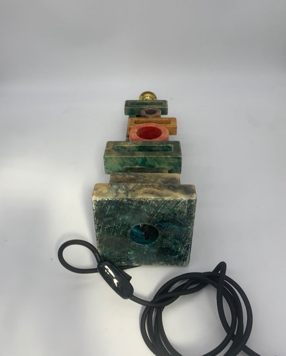 Image 1 of Volterra alabaster table lamp, 1960, Cooperativa Artieri