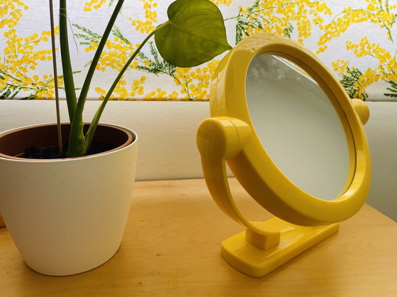 Image 1 of Specchio da salotto ingranditore girevole bifacciale in stile moderno di metà secolo