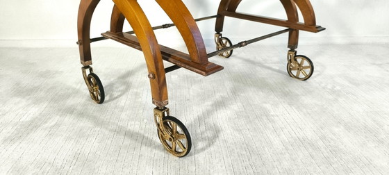 ✨ Bellissima coppia di tavoli vintage in teak – Carrello bar & tavolino – Benoit-Guyot Lyon ✨ – Benoit Guyot (photo 20 of 20)