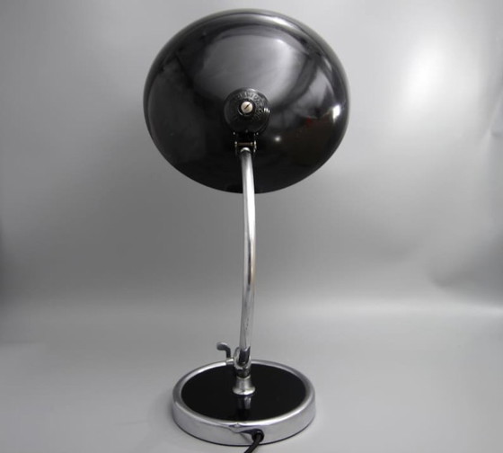 Image 1 of Kaiser Idell 6631 tafellamp "President" in zwart * reliëf kathedraal * Bauhaus * jaren 1950 * Mid-Century * Vintage