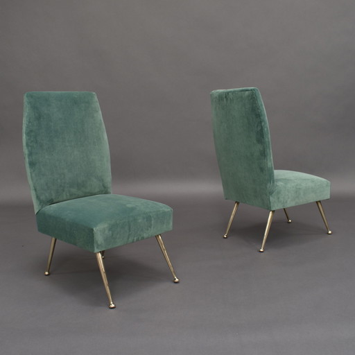 2x Gigi Radice for Minotti paire de chaises d'appoint élégantes et tendance