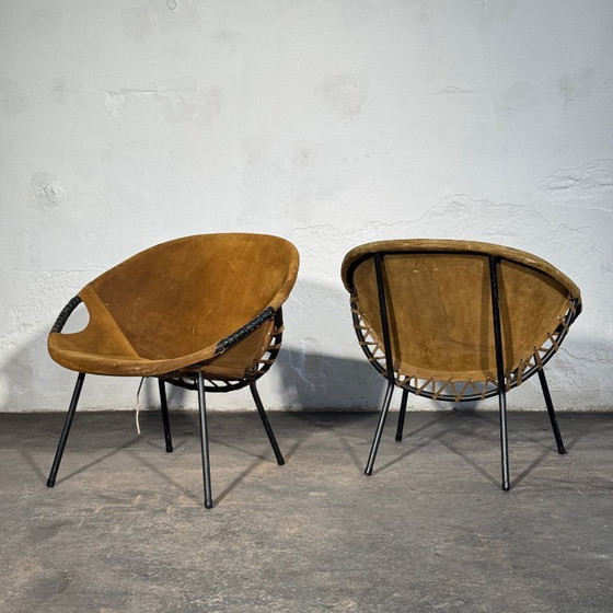 Image 1 of Lusch and Co. "Balloon" leren fauteuil, jaren 60