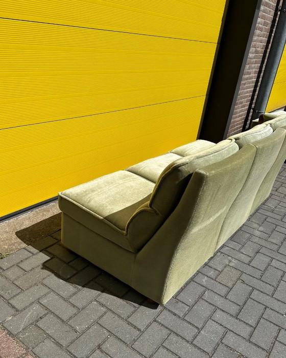 Vintage green Modular sofas – 70s German velour – Velvet (photo 6 of 15)