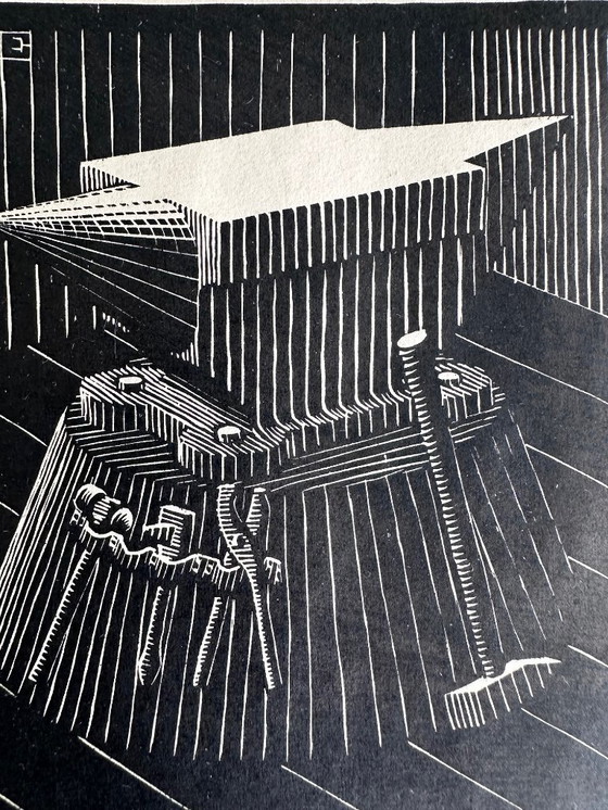 Image 1 of Escher wood engraving 1931 Emblemata