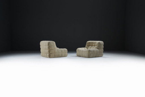 Stunning vintage Kashima 1979 lounge chairs by Michel Ducaroy for Ligne Roset