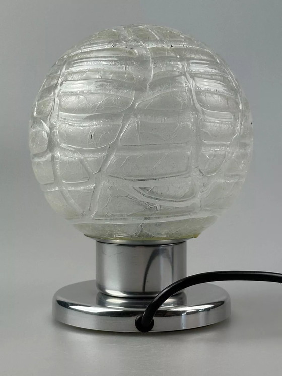 Image 1 of Lampe de chevet des années 60 70 Chrome Doria Verre Space Age Design
