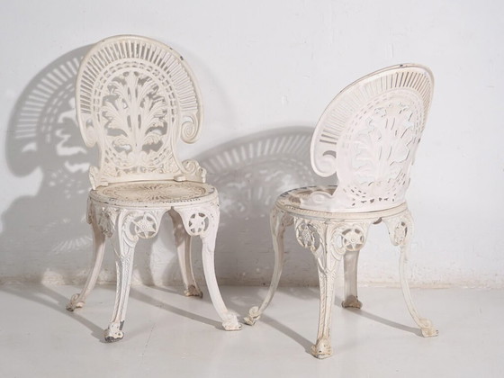 Conjunto de mesa y sillas de jardín Art Nouveau (c.1950). Set de 5 piezas – Conjuntos de jardín, Aluminium (photo 39 of 39)