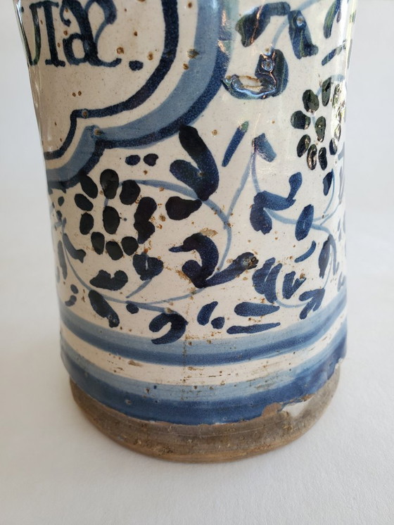 Image 1 of Albarello - Apothekergefäß - Steingut aus dem 17. Jahrhundert (Ref. 3793)