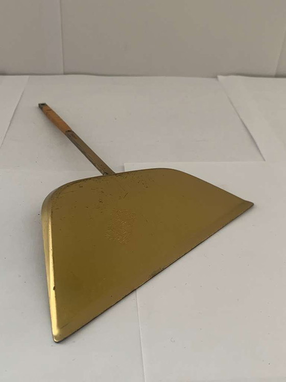 Image 1 of Albert Gustav Bunge Kehrschaufel Tischschaufel Bauhaus Messing Brass Dustpan Tischkehrset Tischbesen Kehrschaufel Tischgarnitur