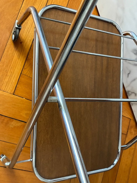 Vintage serveerwagen op wielen – Metal (photo 8 of 10)