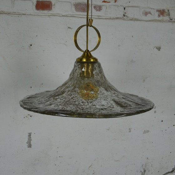 Image 1 of 1x glass semi-pendant light