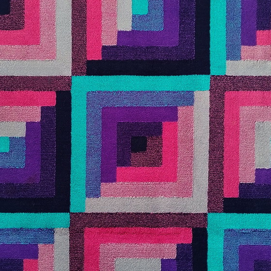 Image 1 of 1980s Gorgeous Geometric Italian Woolen Rug by Missoni for T&J Vestor