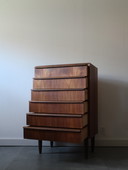 Vintage Danish chest of drawers in teak, narrow!