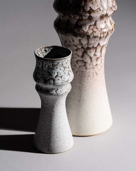 Image 1 of Albert Kiessling (KLW) Langenhessen Studio Vase Duo GDR East German Pottery