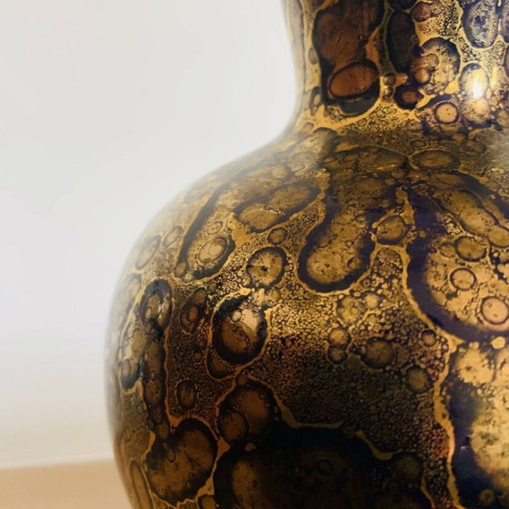 Image 1 of Blue and gold porcelain vase, Jean Mazeaud & Faverot, Ateliers JMF Sèvres