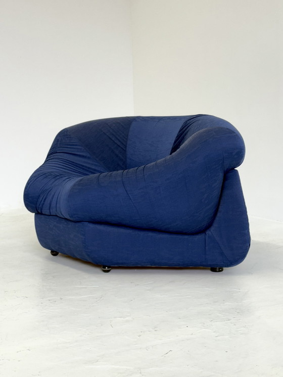 Image 1 of Modular Sofa / Armchairs Space Age Set in Blue by Airborne