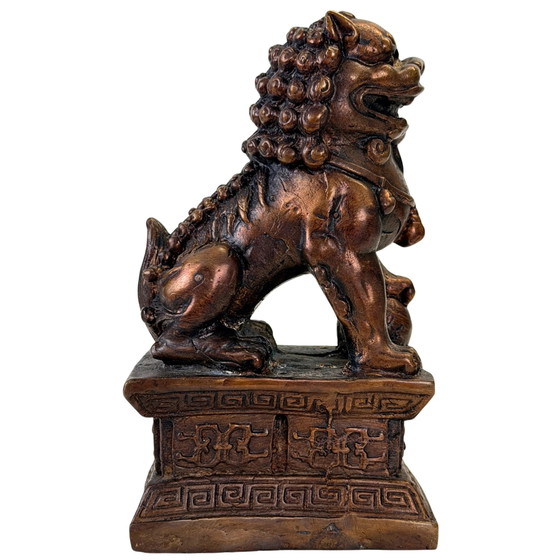 Coppia di leoni da tempio cinesi (Foo Dogs) in rame - XX secolo – Sculture, Bronze (photo 6 of 9)