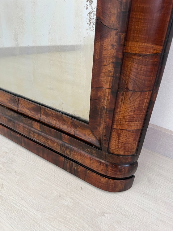 Image 1 of Cassettone - Noce - Comò con specchiera