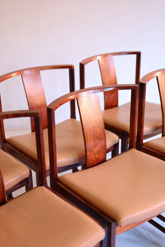 Ensemble de 6 chaises de salle à manger vintage modèle 700, Steen Eiler Rasmussen – Søborg Møbelfabrik, Bois (photo 4 of 10)