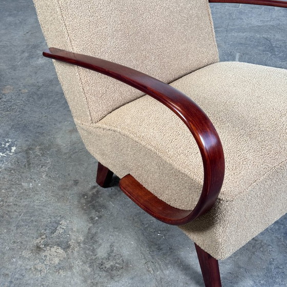 Image 1 of Een paar volledig gerestaureerde Jindřich Halabala Type C fauteuils, jaren 1930 – Tsjechoslowaakse Art Deco