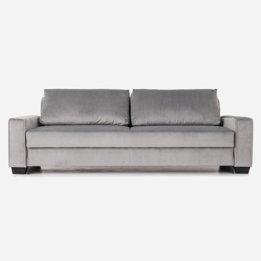 Sofa REJKIAVIK silver velour, Scandinavian design