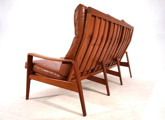 Image 1 of Komfort 3-seater leather sofa by Arne Wahl Iversen, 1960