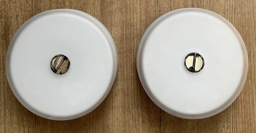 2x Flos Button Mini ceiling/wall lamps