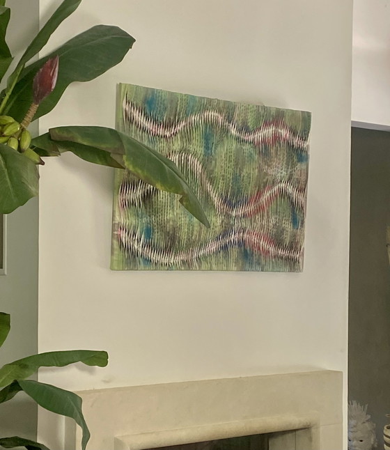 Image 1 of Tableau sculpture art textiles Ref : springtime 