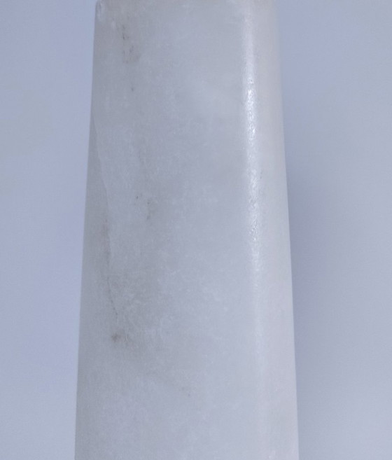 Image 1 of vase albâtre xl h. 40,5 cm vintage