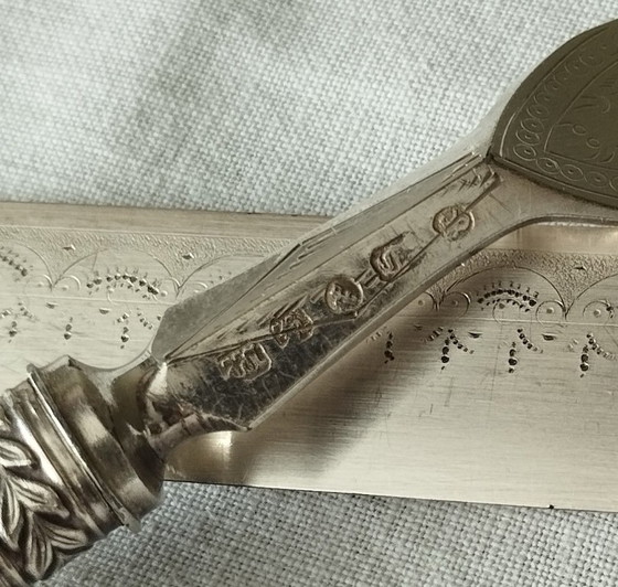 Image 1 of Art Deco English silver-plated dessert cutlery