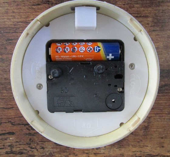 Image 1 of Retro buro klokje met "goose neck",jaren 80.