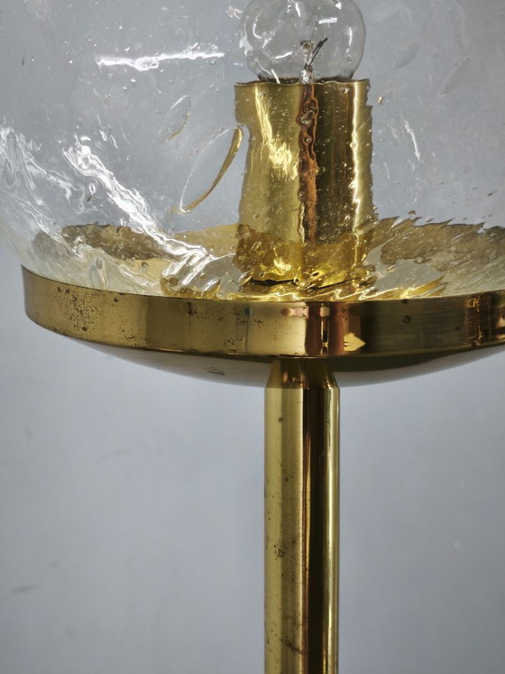 Lampada da terra Kamenicky Senov in vetro a bolle e ottone anni '70 – Lampade da terra, Brass (photo 7 of 10)