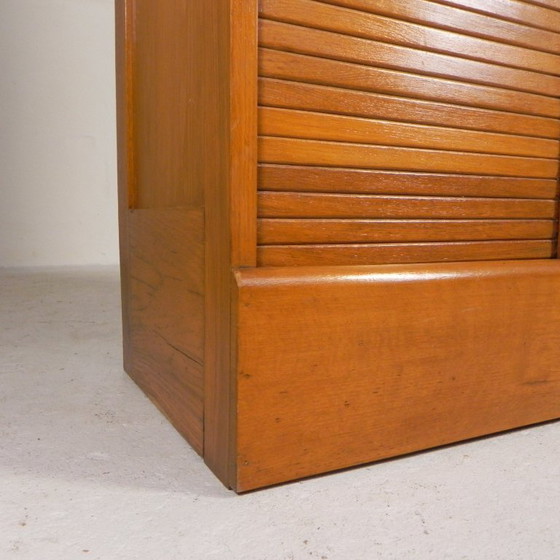 Armadio a serrandina in rovere con 2 ante, alto 150 cm, anni '30 – Cassettiere, Legno (photo 11 of 21)