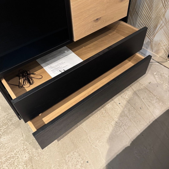 Mauritio Display Cabinet - Brushed Oak and Black – INHOUSE, Plexiglass, Fiberglass (photo 3 of 3)