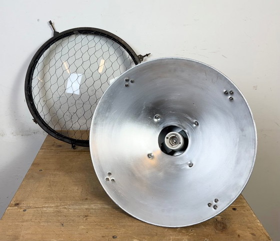 Image 1 of Industrial Grey Hammer Paint Pendant Lamp from Elektrosvit, 1960s