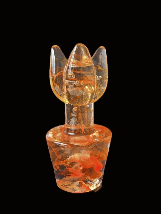 Image 1 of Kosta Boda - Orange "Flower Power" tulip by Ulrica Hydman-Vallien