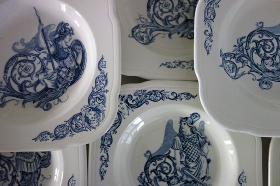 Image 1 of 11 Piatti Terre de Fer Clairefontaine rinascimentali del XIX secolo