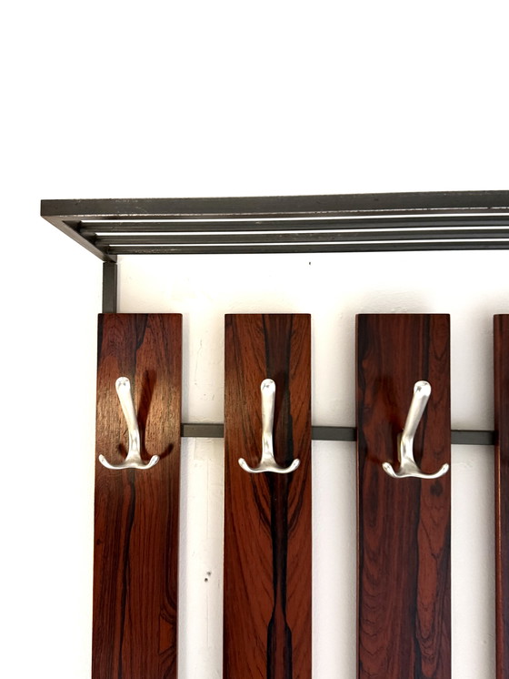 Image 1 of Vintage XL Rosewood wandkapstok ‘60