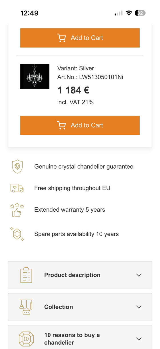 Image 1 of Prachtige kristallen design luchter 