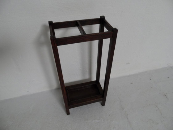 Image 1 of Antiek eiken paraplubak