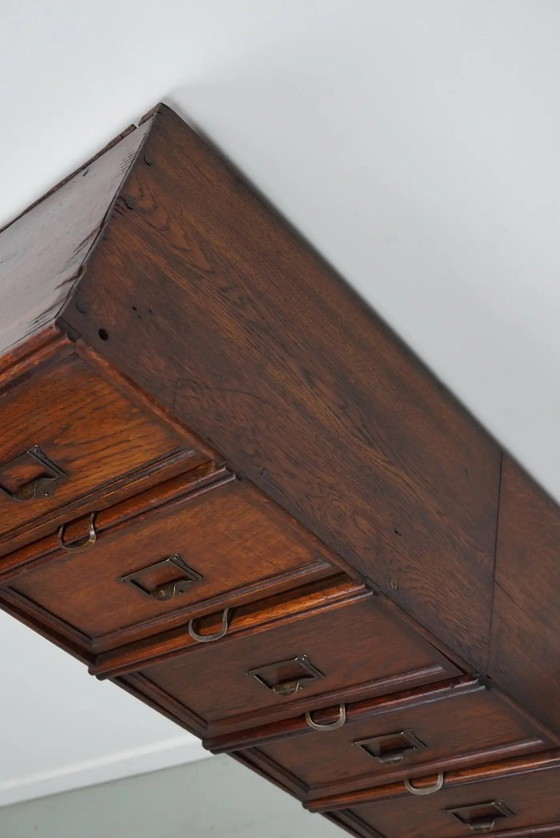 Image 1 of Armario de farmacia/archivador de roble belga con puertas plegables, década de 1920/1930