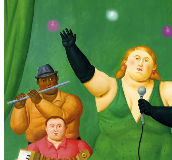 Image 1 of La Cantante (De Zanger) - Fernando Botero 2016 - Poster 50 x 70 cm