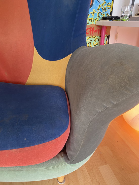 Image 1 of Javier Mariscal Sessel "Alexandra" Alcantara Leder Ontwerp