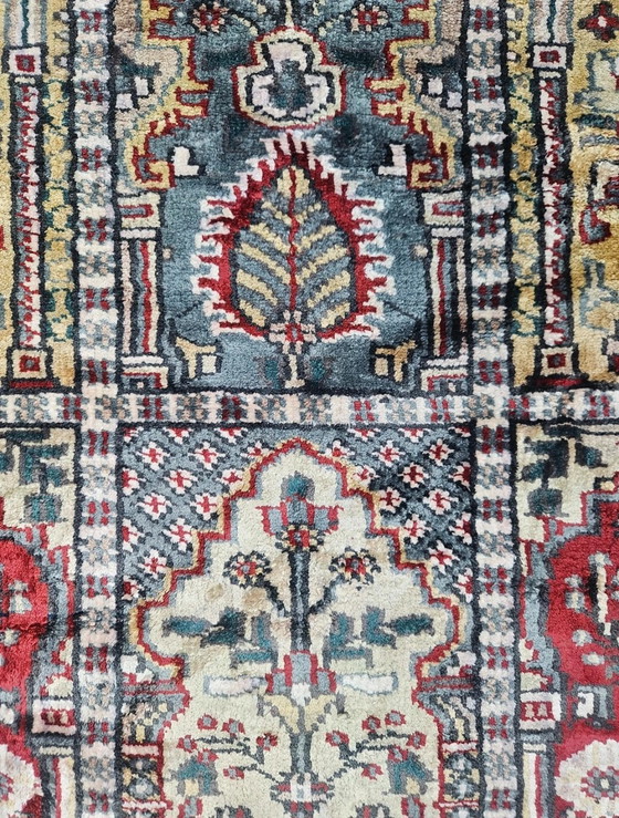 Image 1 of Handgeknüpfte persische Seiden-Kashmir-Teppichpaneele, 120 x 195 cm