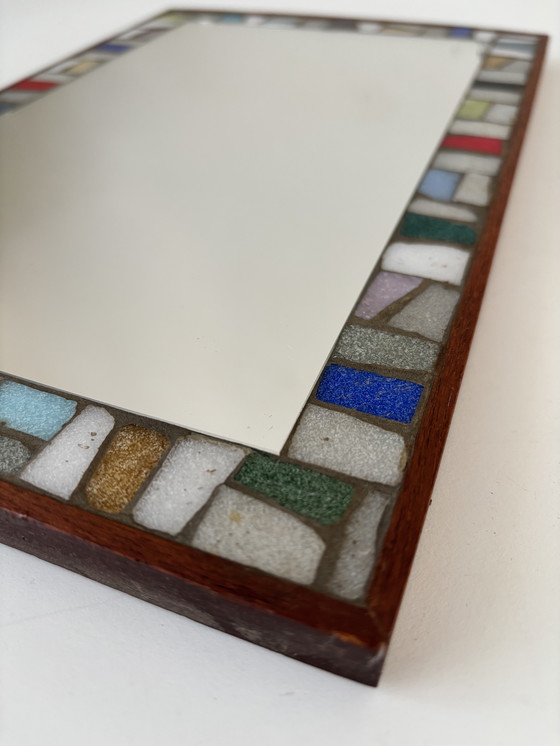 Image 1 of Vintage mozaïek spiegel jaren 80